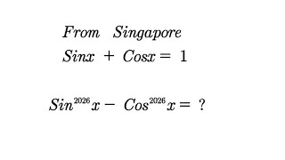 A Cool Problem From Singapore  Can You Solve 