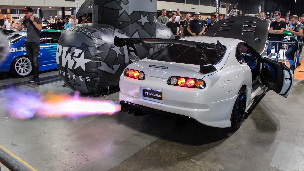 950HP FLAME THROWER Toyota Supra w/ Extreme BANGS YouTube