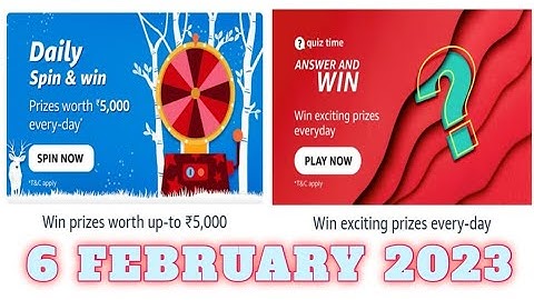 Amazon Funzone Quiz Answers Today|6 February 2023 | Daily Quiz Time