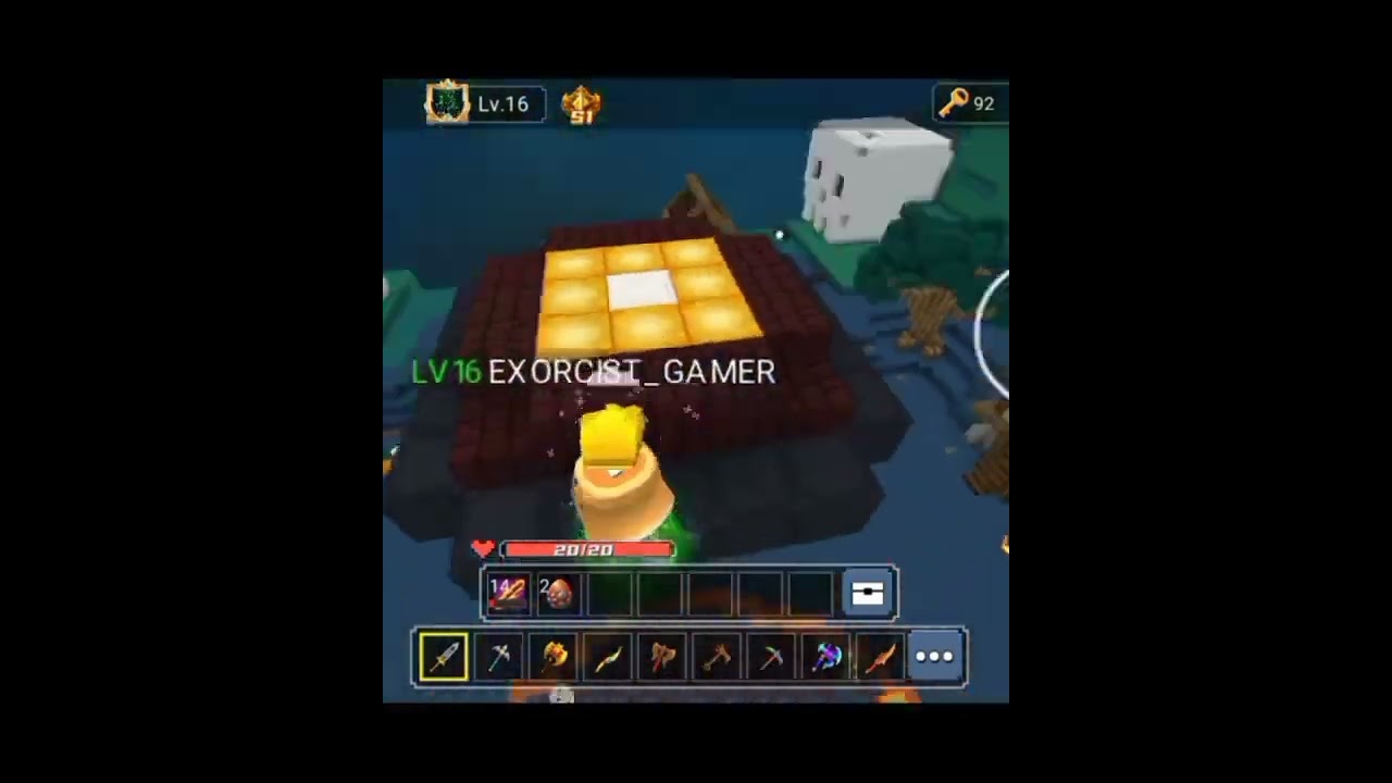 I got cyber sword effect in bed wars Blockman Go