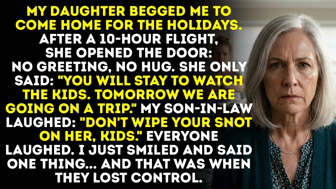 I hadn't seen my daughter in eight months, but when she opened the door after my ten-hour flight, she didn't hug me—she handed me a list of chores and said, "You'll be watching the kids. We're...