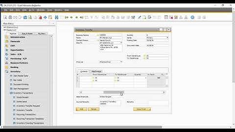Inventory transfer from Warehouse 02 to Warehouse 01 in SAP B1