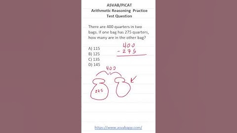 ASVAB/PiCAT Arithmetic Reasoning Practice Test Q: Simple Arithmetic #acetheasvab w/ #grammarhero