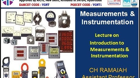 Introduction to Electrical Measurements and Instrumentation
