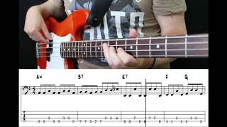 Muse - Time Is Running Out (Bass cover with tabs) chords