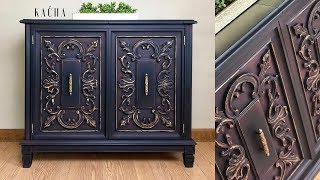 Bar Cabinet Makeover with Chalk Paint