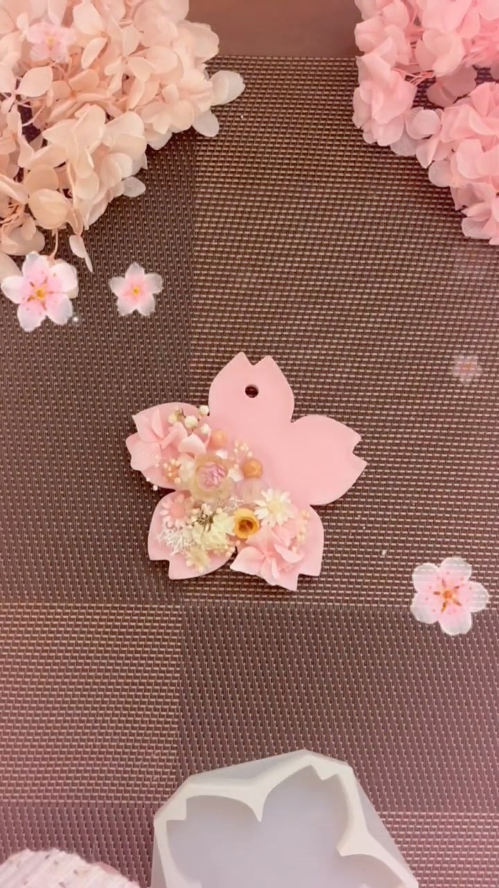 🌸桜のアロマワックスサシェ作りMaking cherry blossom aroma wax