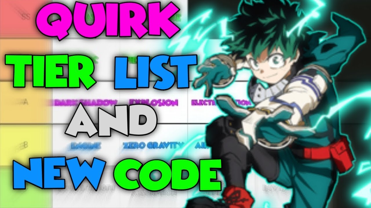 New Codes] Best Quirk in My Hero Mania Tier list! (Strongest