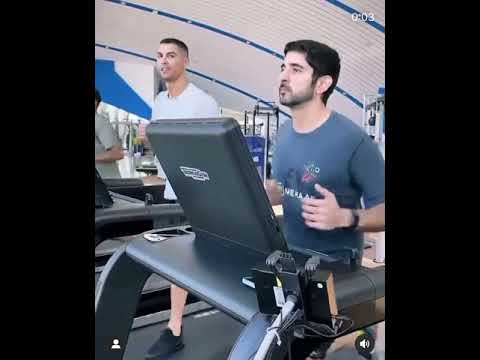 الشيخ فزاع وكرستيانو رونالدو يمارسون الرياضة معا