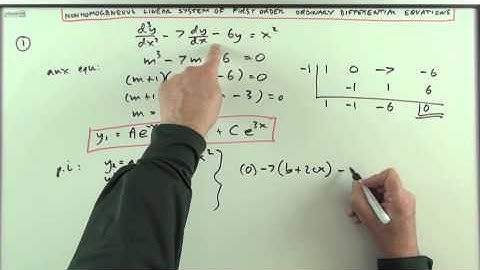 Linear algebra & system of first order ODEs.  (1)  Solve 3rd order ODE