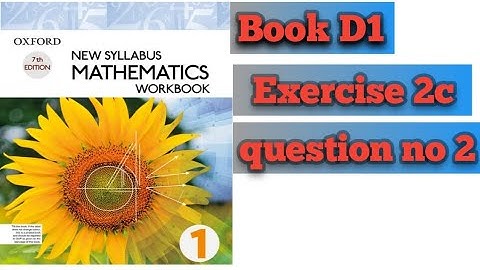 Book D1 | Exercise 2C | Question no 2 | decision involving negative numbers | Study Maths.