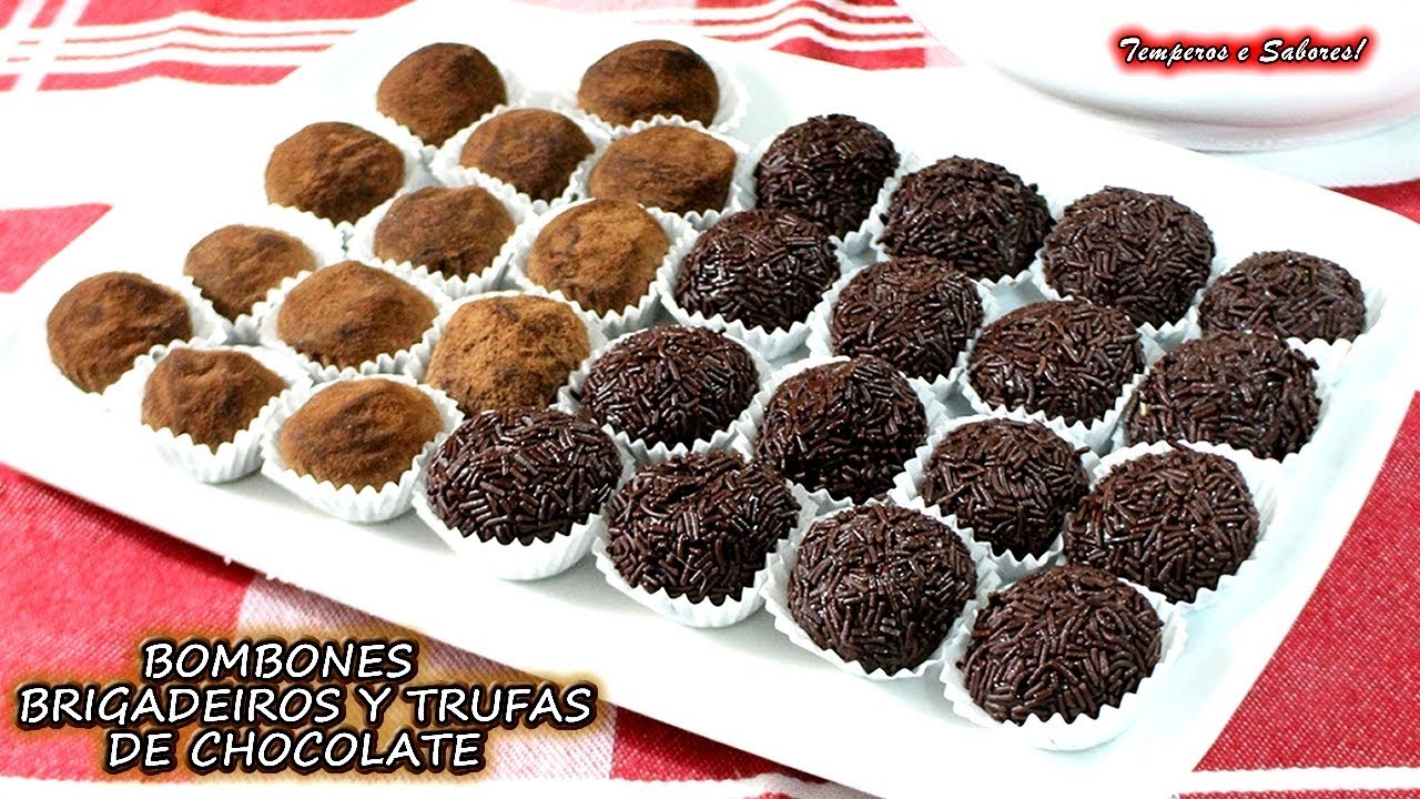 BOMBONES BRIGADEIROS Y TRUFAS DE CHOCOLATE, divinos, del otro mundo