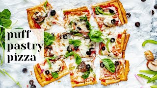 Puff Pastry Pizza - Easy Pizza Recipe with a Buttery, Flaky Crust! #shorts