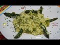 394 - Risotto asparagi e zafferano...per chi vuole anche vegano! (primo facile a base di verdure)