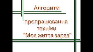 Алгоритм пропрацювання  техніки "Моє життя зараз"