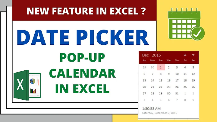 Date Picker In Excel | Calendar Picker In Excel | How to Add Calendar In Excel