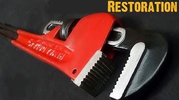 Rusty Pipe Wrench Restoration #restoration #pipewrench #tools #rustyrestoration
