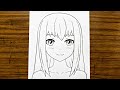 How to draw anime girl || How to draw for beginners|| Cute anime drawing tutorial || Anime drawing