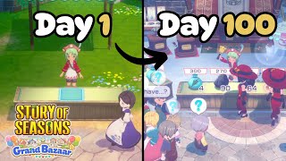 I played 100 days in Story of Seasons: Grand Bazaar for the very first time!