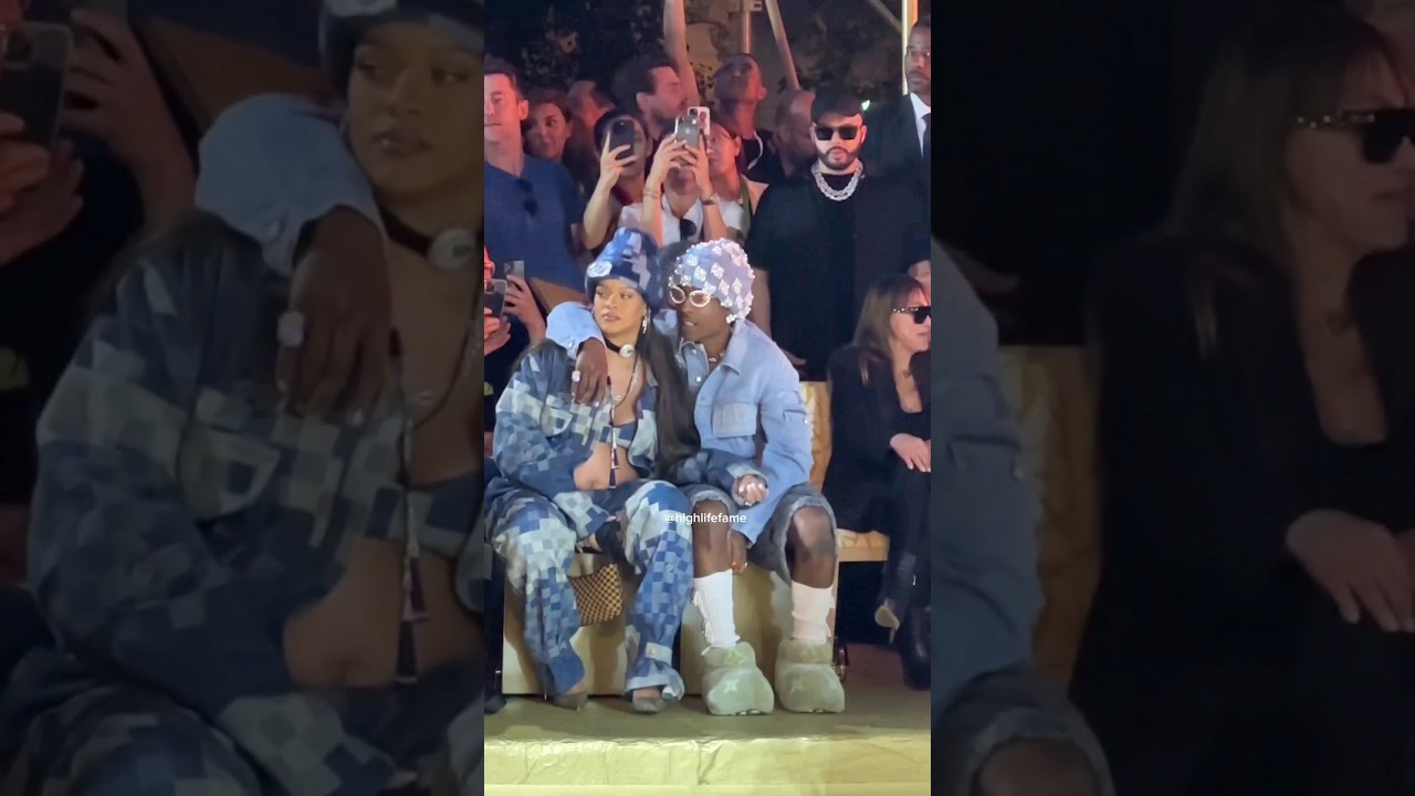 Rihanna and Asap Rocky Enjoying Louis Vuitton's Show! 