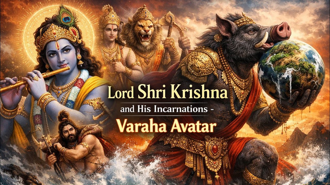Lord Shri Krishna and his incarnations | Mahavatar Varaha Dev - The Divine Rescue of Mother Earth