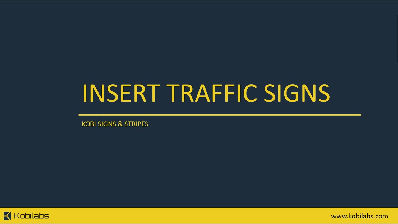 Traffic Insert Kobi Signs & Stripes - Insert Traffic Signs (Civil 3D, AutoCAD ...