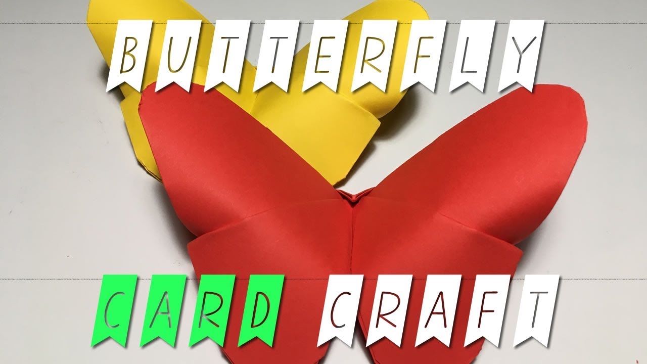 How to make a butterfly card craft tutorial - YouTube