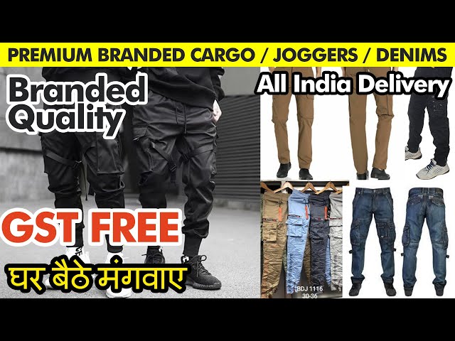 Tall Relaxed Fit Colour Block Official Branded Cargo Pants | boohooMAN USA