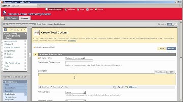 Grade Center: Create Calculated Column