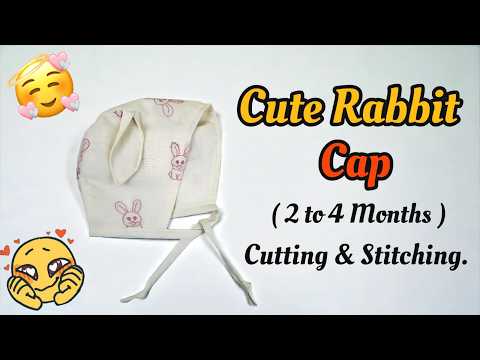 rabbit cap | rabbit cap cutting and stitching | bunny ear cap cutting and stitching |