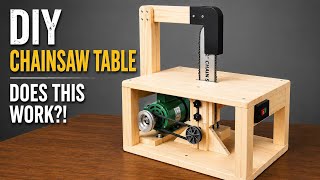Crazy DIY: I Built a CHAINSAW Table Using an Electric Motor... Does It Work? | DIY Woodworking