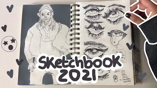 ✨Tour pelo meu sketchbook de 2021!!(jan-mar) - vai na descrição para links✨