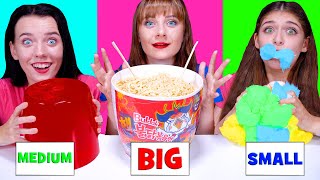 ASMR Eating Only Small, Medium, Big Food Challenge By LiLiBu