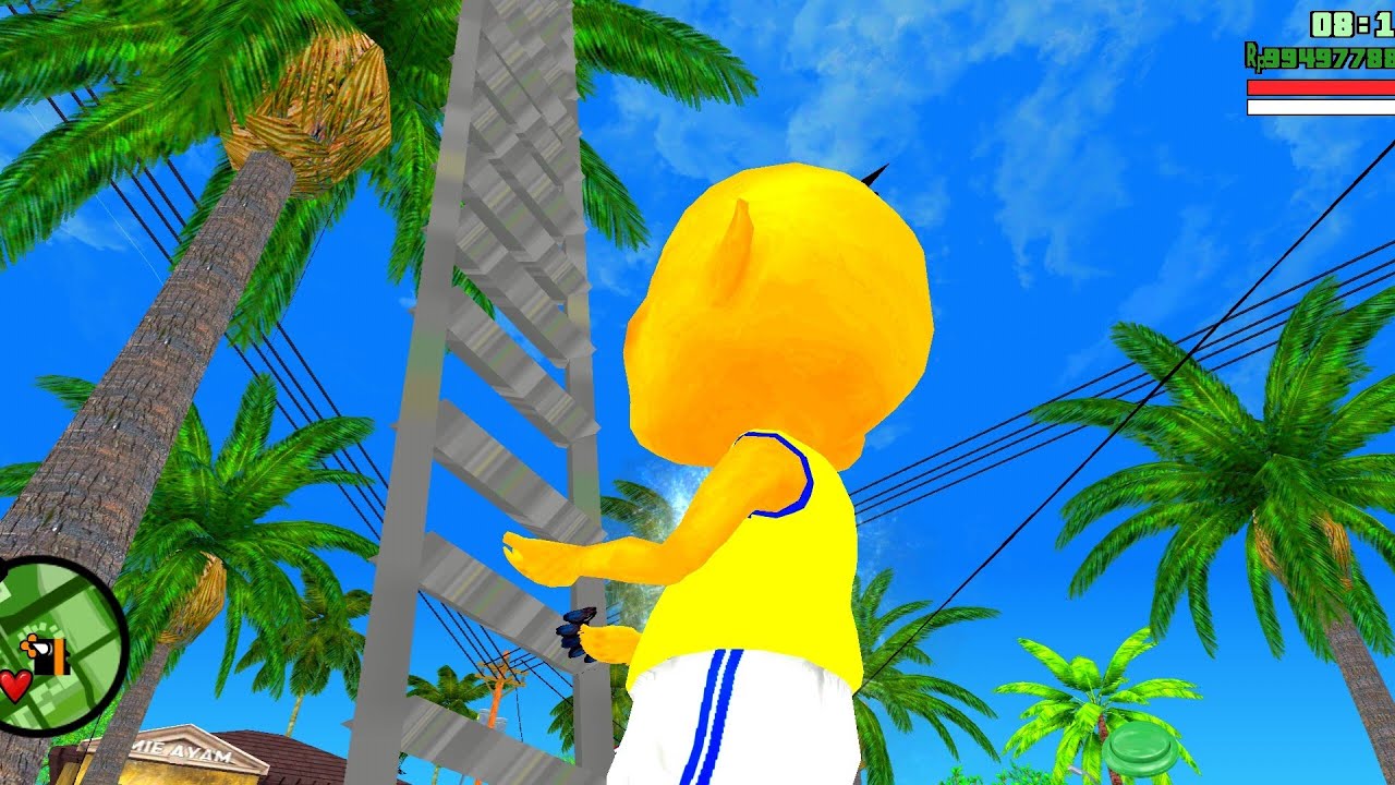 Upin bantu Ipin panjat pohon kelapa 😂