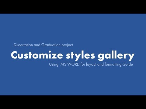 2. Customize styles gallery in Microsoft Word - YouTube