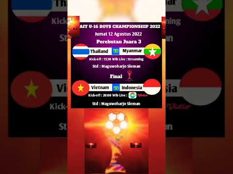 jadwal final Indonesia vs Vietnam piala aff u 16 2022