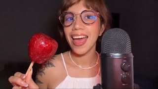 ASMR comiendo manzana con chamoy 🍎 ✨
