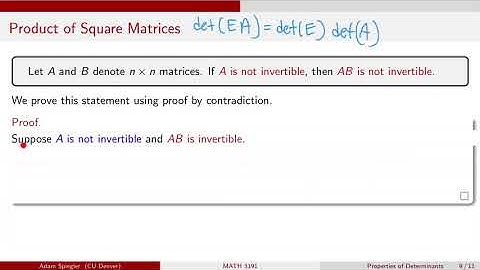 MATH 3191: If A is Not Invertible, Can AB be Invertible?