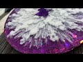 Deep purple flower resin coasters. WOW WOW WOW !!!!!  |  Video #  72