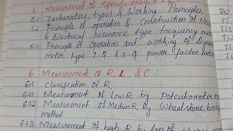 Electrical Measurement & Measuring Instruments/Diploma/polytechnic /syllabus/introduction cls1