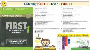 FCE First 1 Listening Part 1 Test 3 (Transcript + Key)