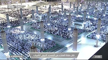 صلاة العشاء من المسجد النبوي الشريف بـالمدينة المنورة تلاوة الشيخ د. صلاح البدير.