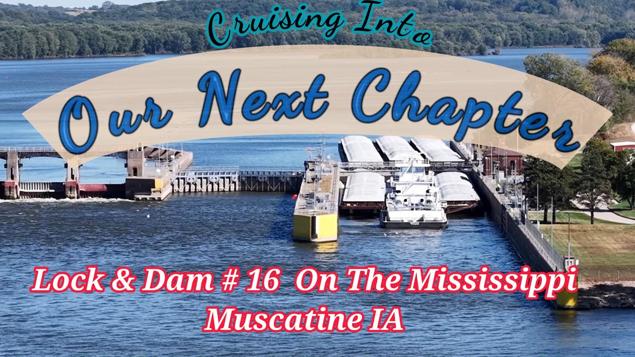 Lock and Dam No. 16 | Mississippi River Drone Footage | Muscatine, Iowa ...