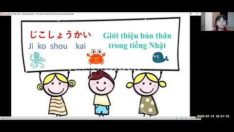 TIẾNG NHẬT TRẺ EM BÀI 1