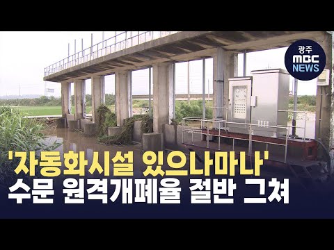 &amp;#39;자동화시설 있으나마나&amp;#39;..수문 원격개폐율 절반 그쳐