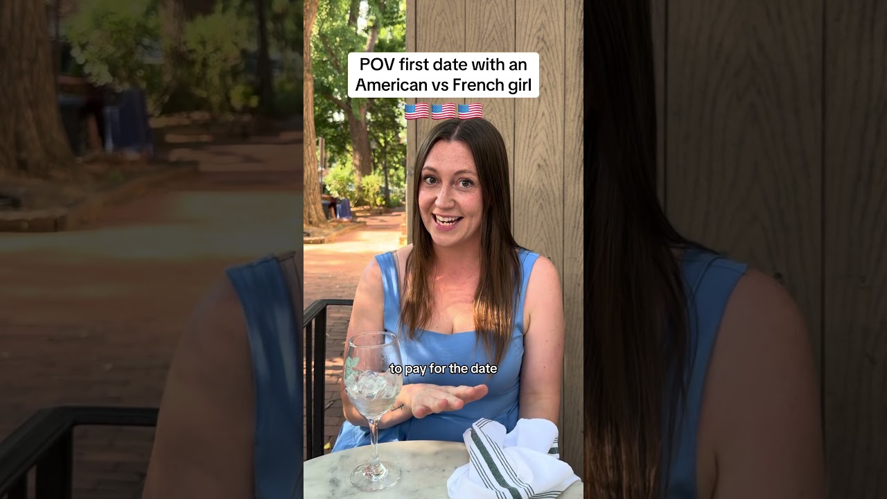 First date with American vs French girl #french #france #usa #american #funny #dating #cultureshock