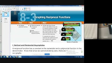 8.3 Graphing Reciprocal Functions