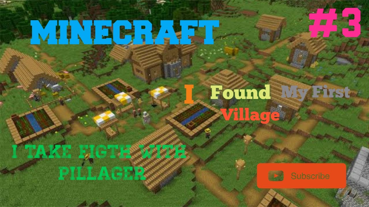 I Found My First Village In Minecraft - YouTube