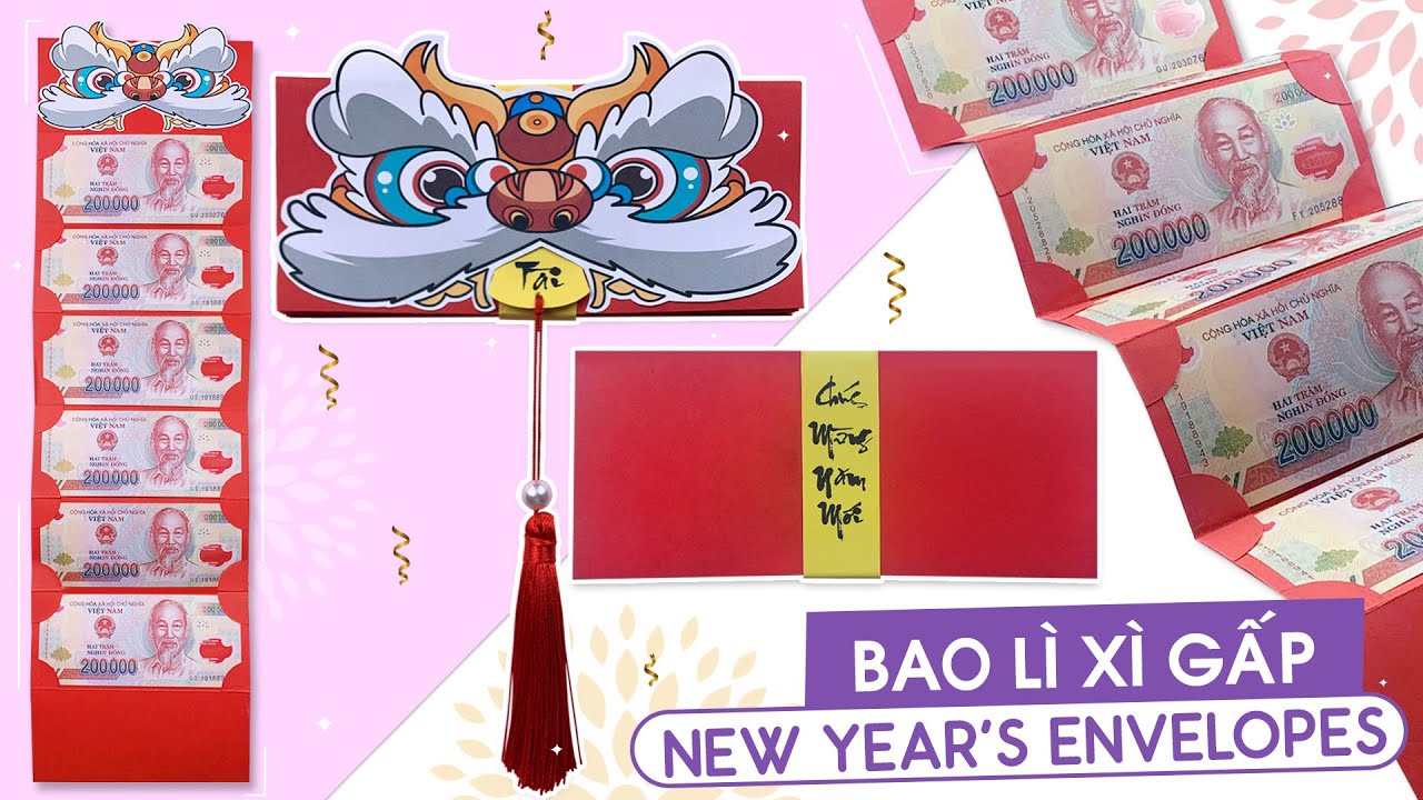 How To Make Red Envelopes for Chinese New Year / DIY Lucky Money ...
