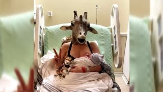 Mom In Mask Who Spoofed April The Giraffe Gives Birth To Baby Boy